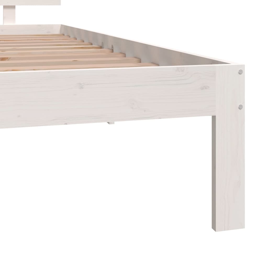 Bed Frame without Mattress White 90x190 cm