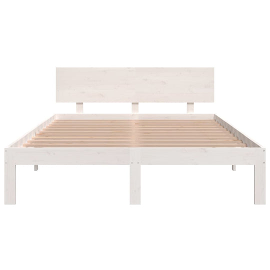 Bed Frame without Mattress White 150x200 cm