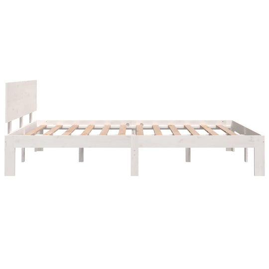 Bed Frame without Mattress White 150x200 cm