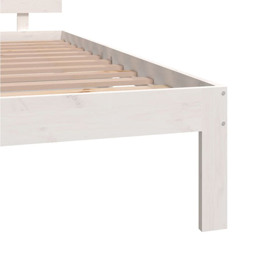 Bed Frame without Mattress White 150x200 cm