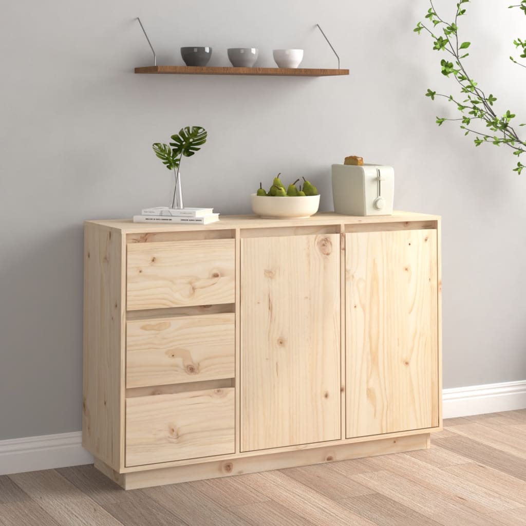 Sideboard 111X34X75 Cm Solid Wood Pine