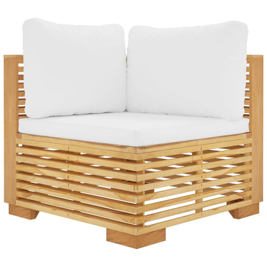 10 Piece Garden Lounge Set with Cushions Solid Teak Wood