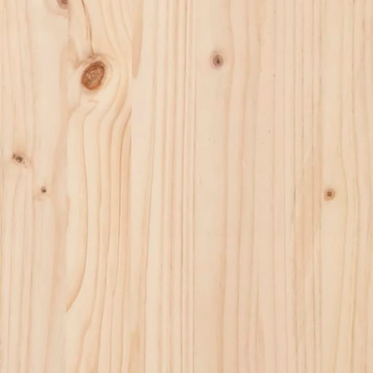 Close-up view of solid pine wood texture showcasing straight grain and rustic knots from affordable bedside cabinet.