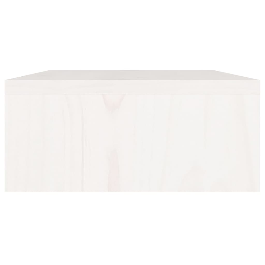 Monitor Stand White 80x24x10.5 cm Solid Wood Pine