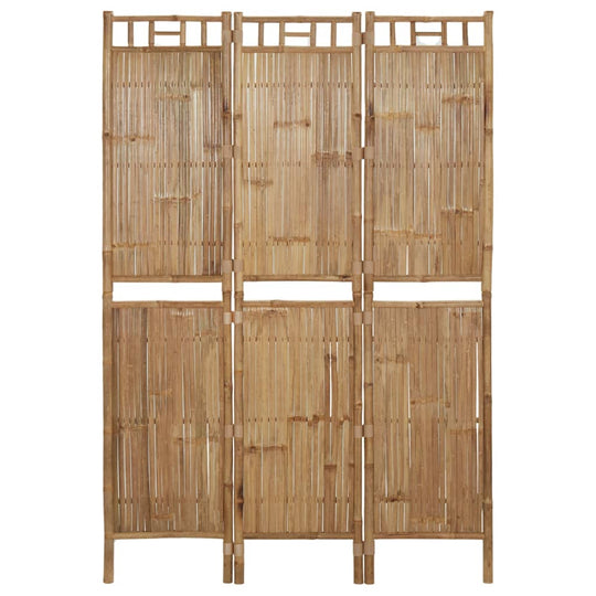 3-Panel Room Divider Bamboo 120x180 cm