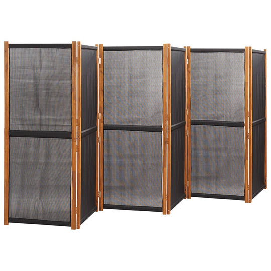 6-Panel Room Divider Black 420x180 cm