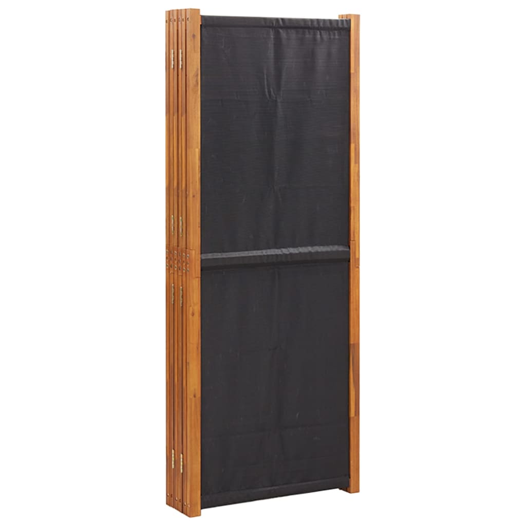 6-Panel Room Divider Black 420x180 cm