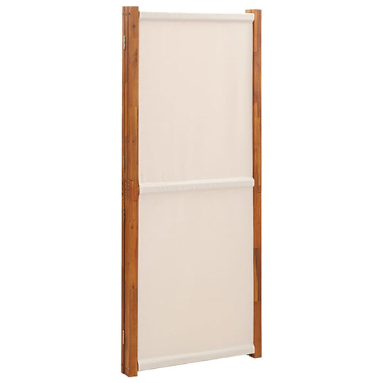 3-Panel Room Divider Cream White 210x180 cm