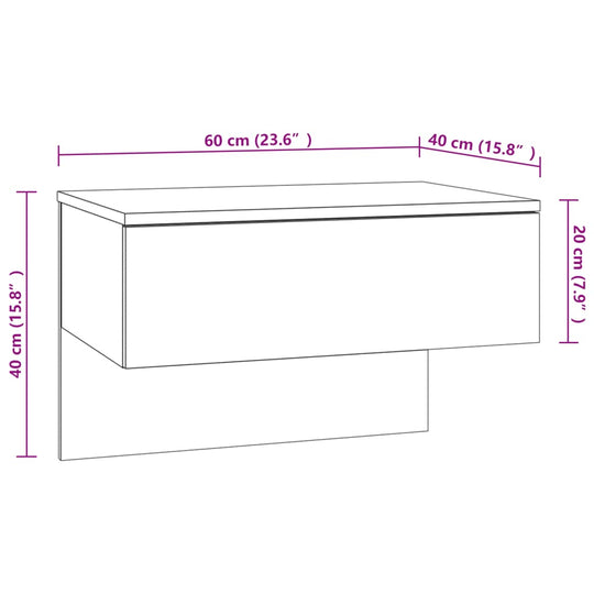 Wall-mounted Bedside Cabinets 2 pcs White