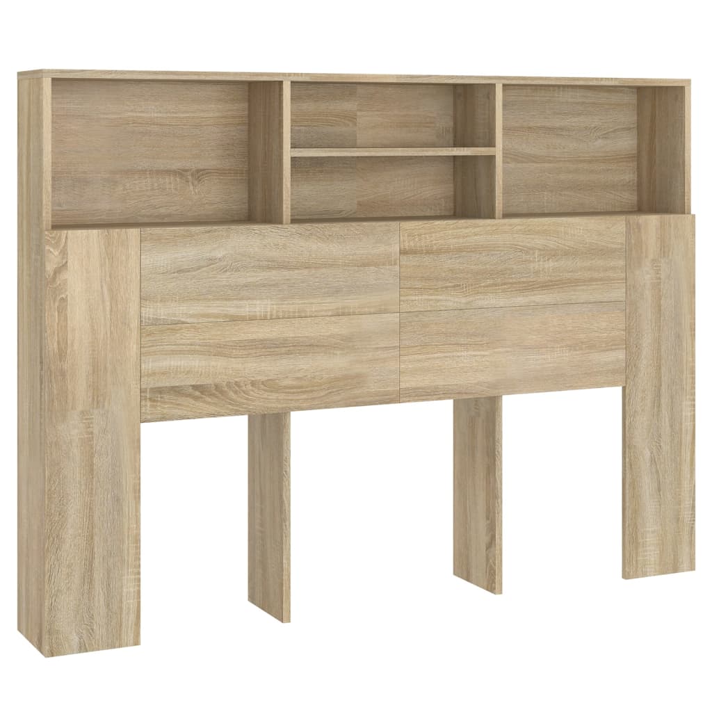 Headboard Cabinet Sonoma Oak 140 cm