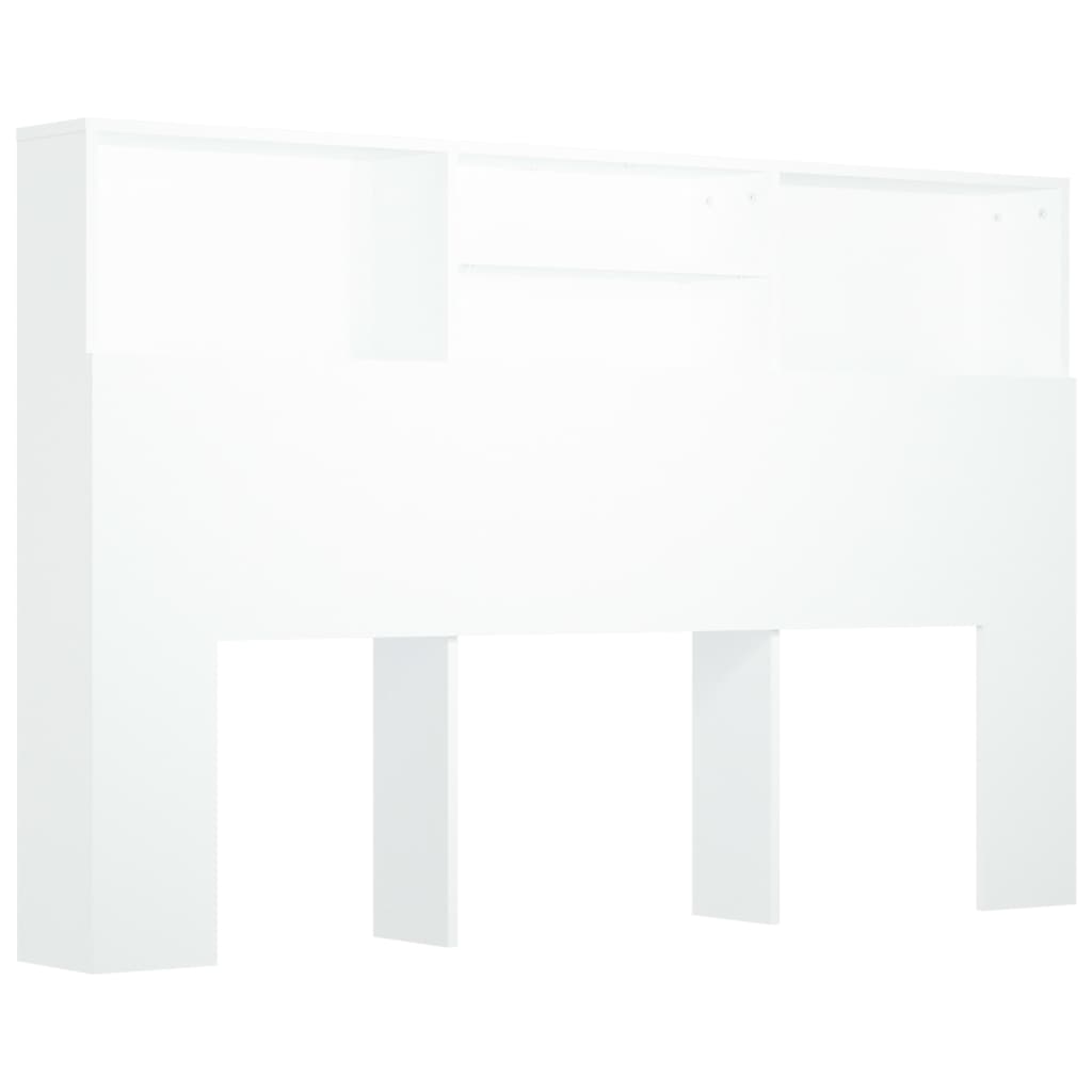 Headboard Cabinet White 160 cm