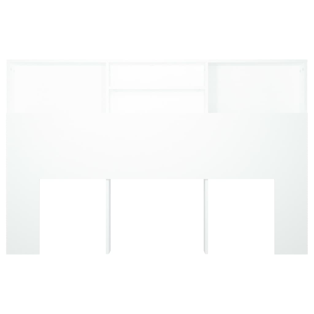 Headboard Cabinet White 160 cm