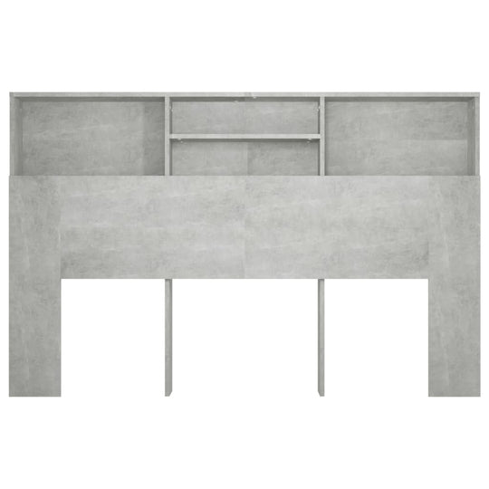 Headboard Cabinet Concrete Grey 160x19x103.5 cm