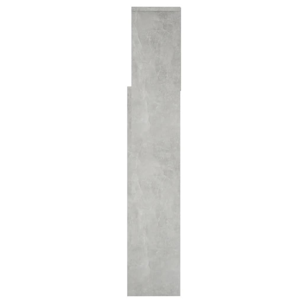 Headboard Cabinet Concrete Grey 160x19x103.5 cm