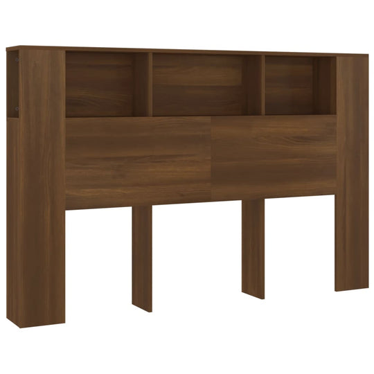 Headboard Cabinet Brown Oak 160 cm