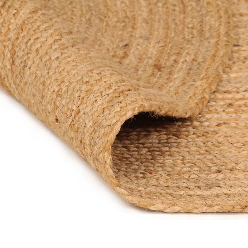 Area Rug Braided Jute 180 cm Round