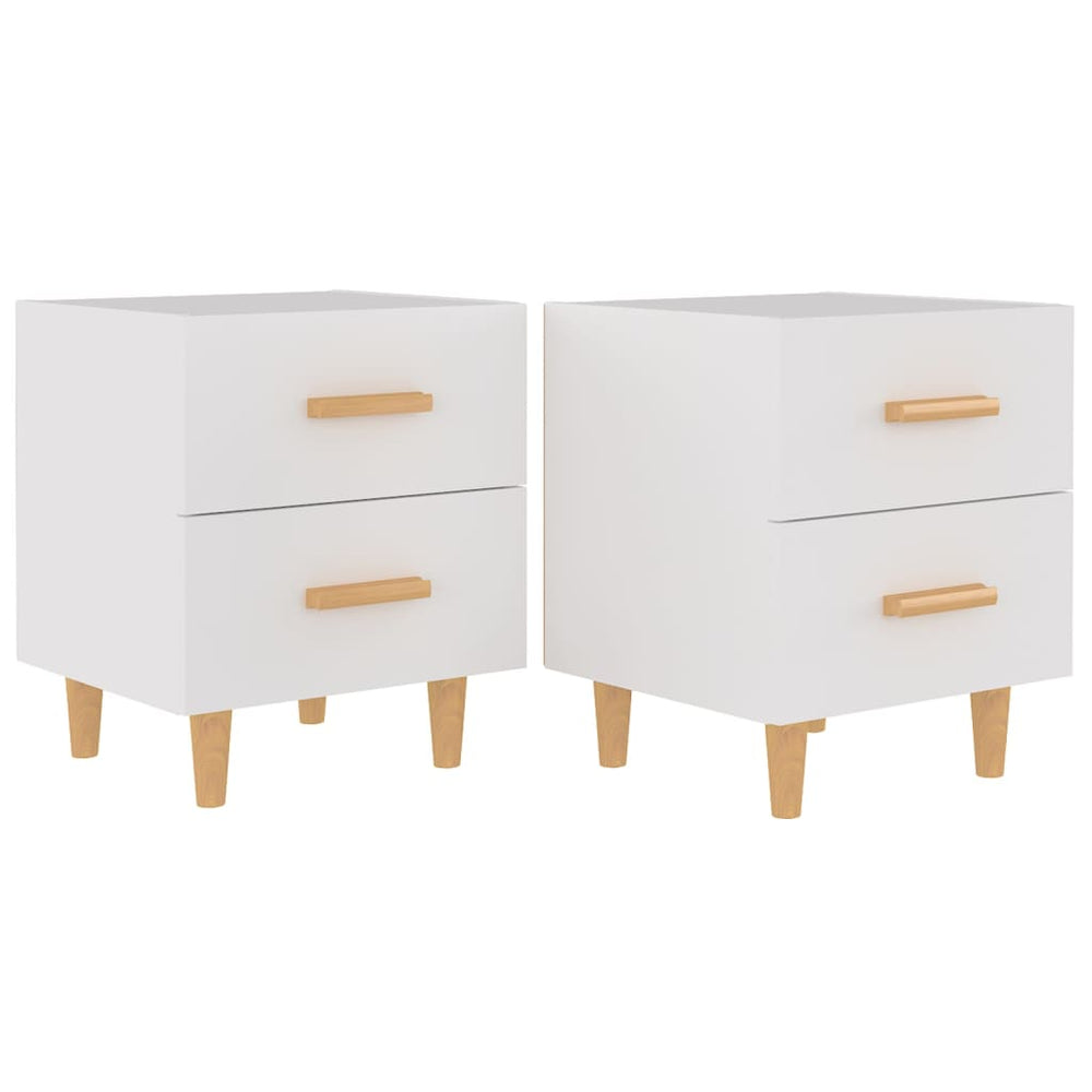 Bed Cabinets 2 pcs White 40x35x47.5 cm