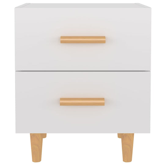 Bed Cabinets 2 pcs High Gloss White 40x35x47.5 cm