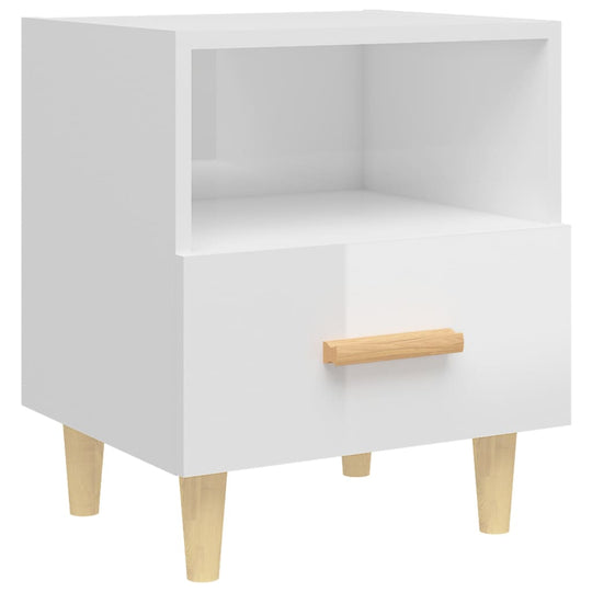 Bedside Cabinets 2 pcs High Gloss White 40x35x47 cm