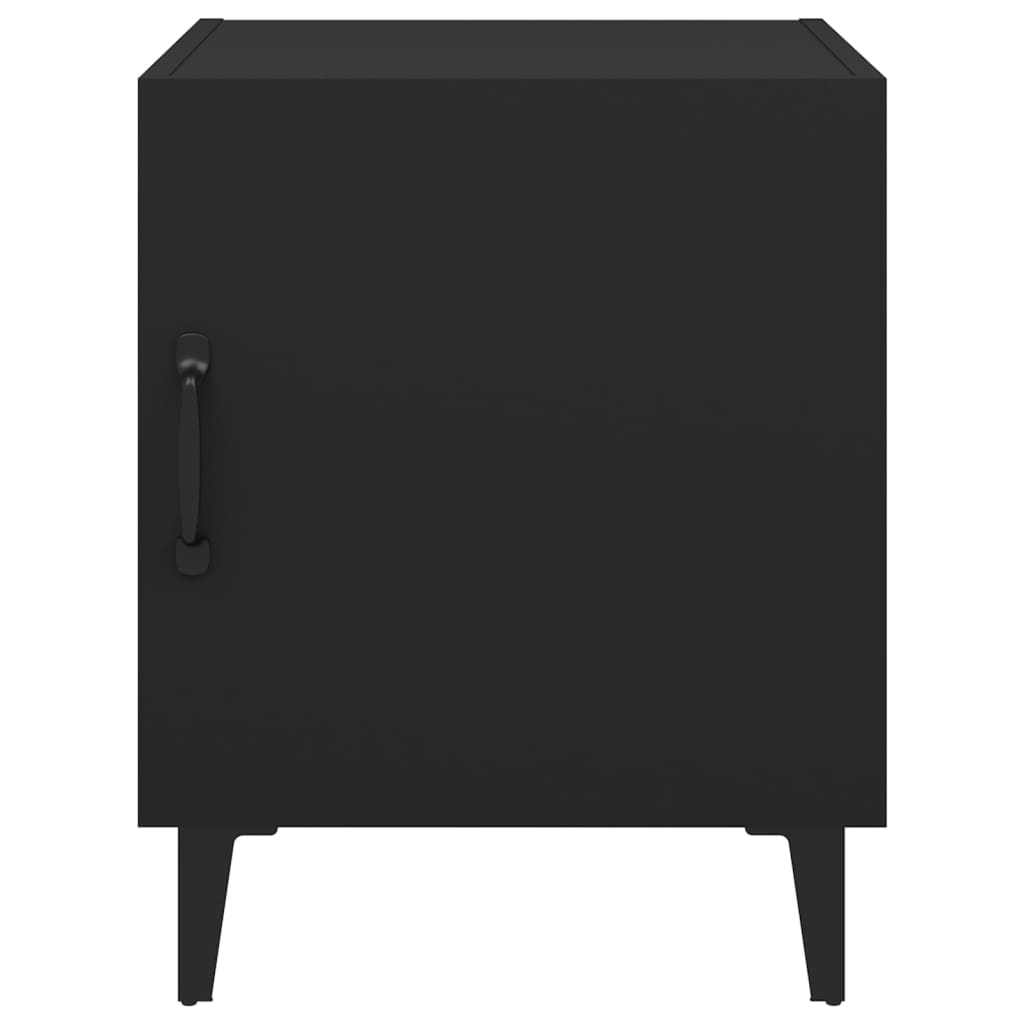 Bedside Cabinets 2 pcs Black Engineered Wood