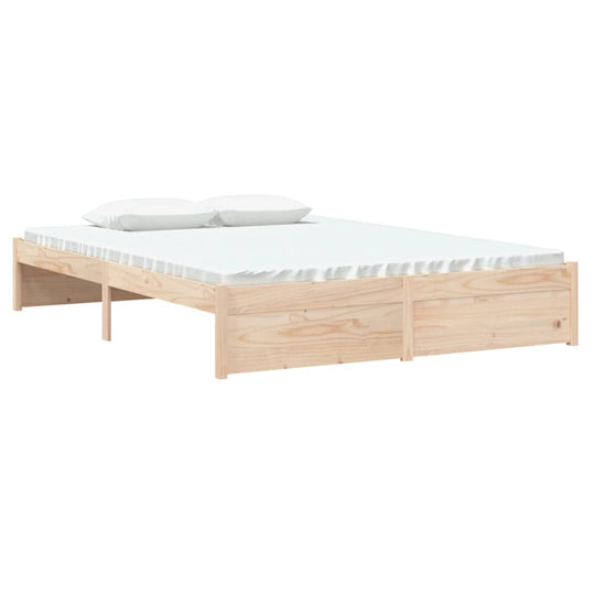 Bed Frame without Mattress Solid Wood 135x190 cm