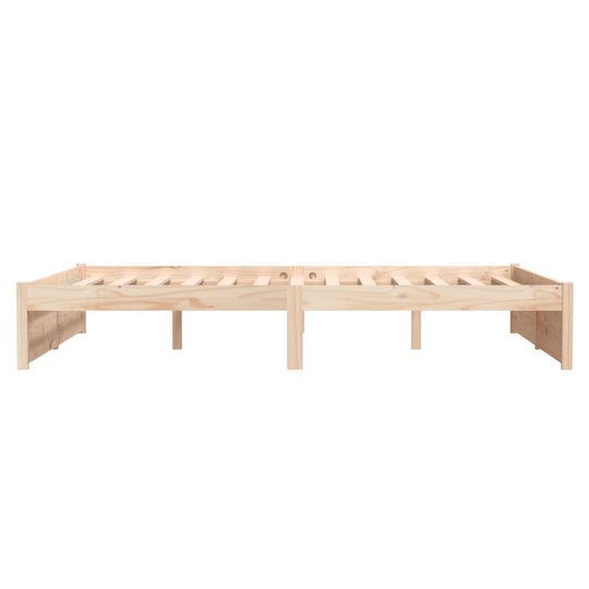 Bed Frame without Mattress Solid Wood 135x190 cm