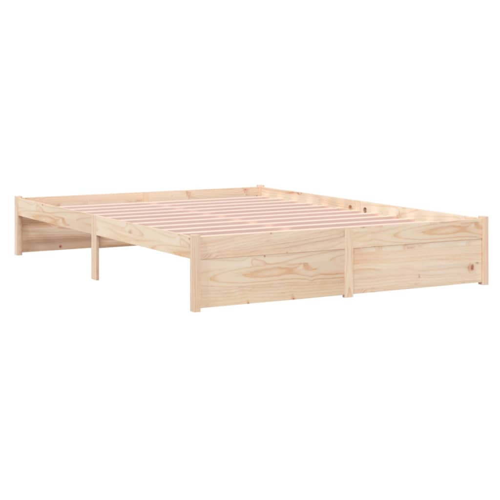 Bed Frame without Mattress Solid Wood 150x200 cm