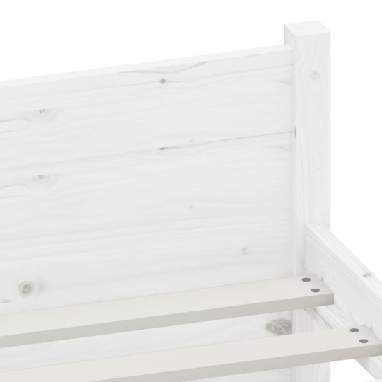 Bed Frame without Mattress White Solid Wood 90x190 cm