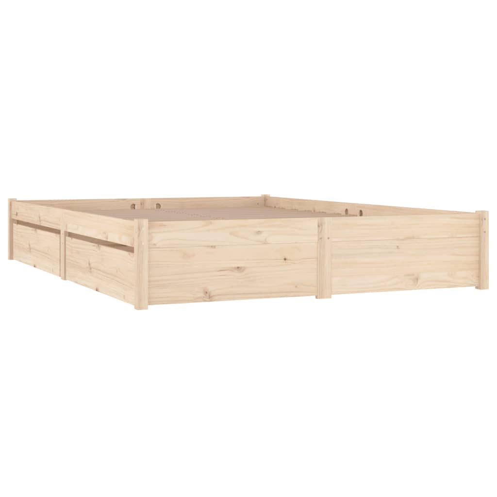 Bed Frame without Mattress with Drawers 135x190 cm