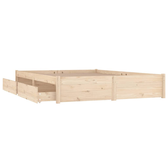 Bed Frame without Mattress with Drawers 135x190 cm