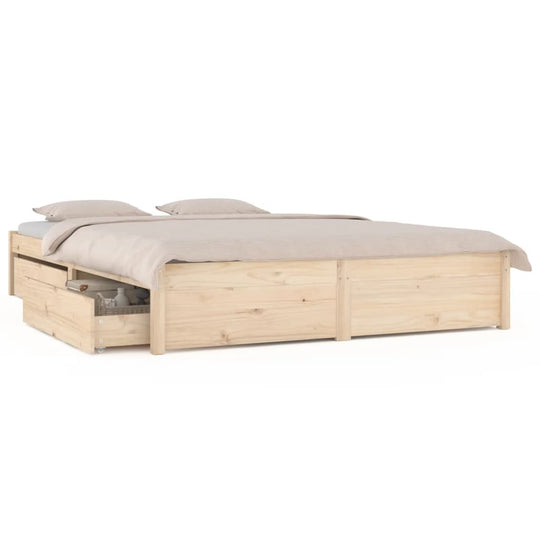 Bed Frame without Mattress with Drawers 150x200 cm