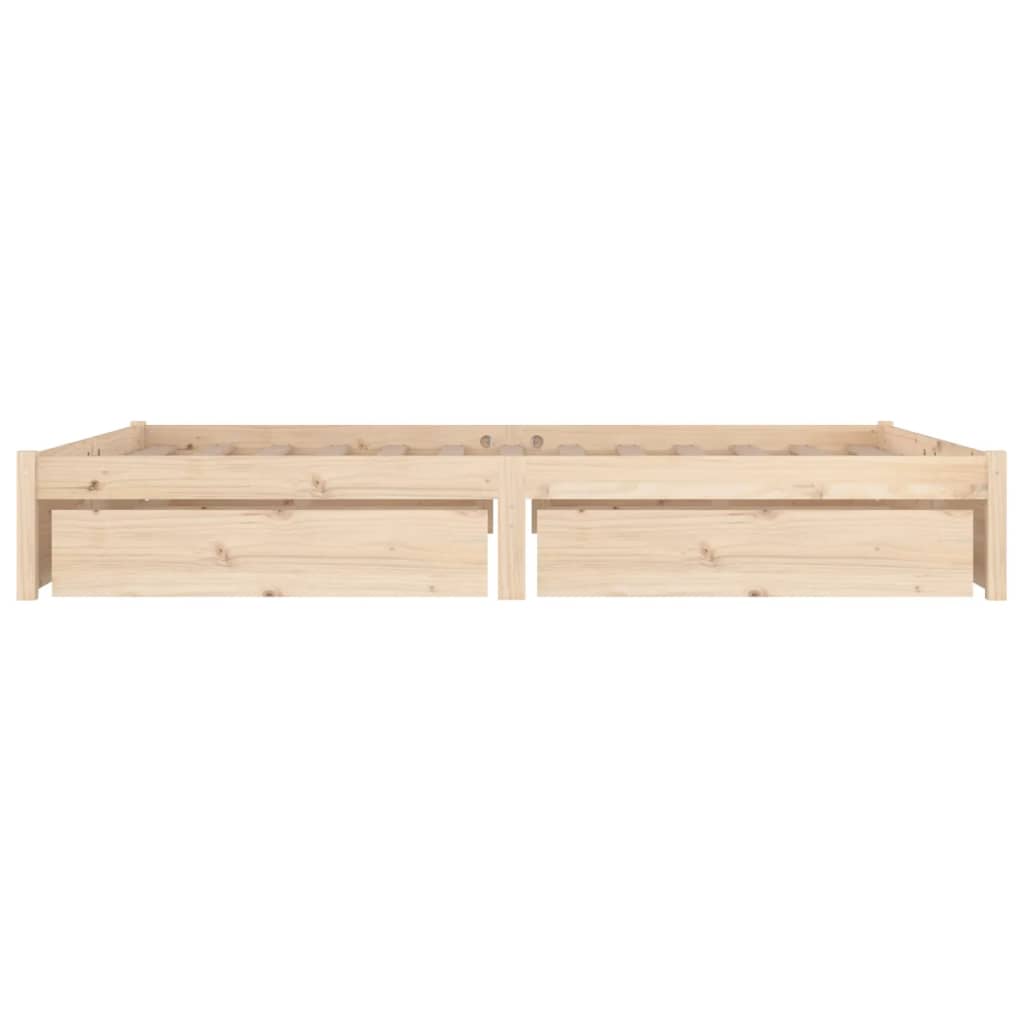 Bed Frame without Mattress with Drawers 150x200 cm