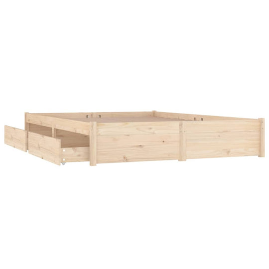 Bed Frame without Mattress with Drawers 150x200 cm