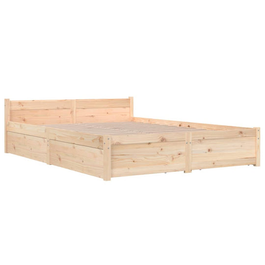 Bed Frame without Mattress with Drawers 135x190 cm