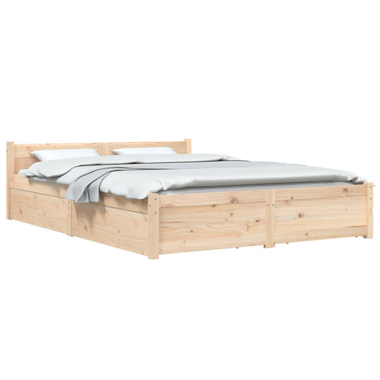 Bed Frame without Mattress with Drawers 150x200 cm