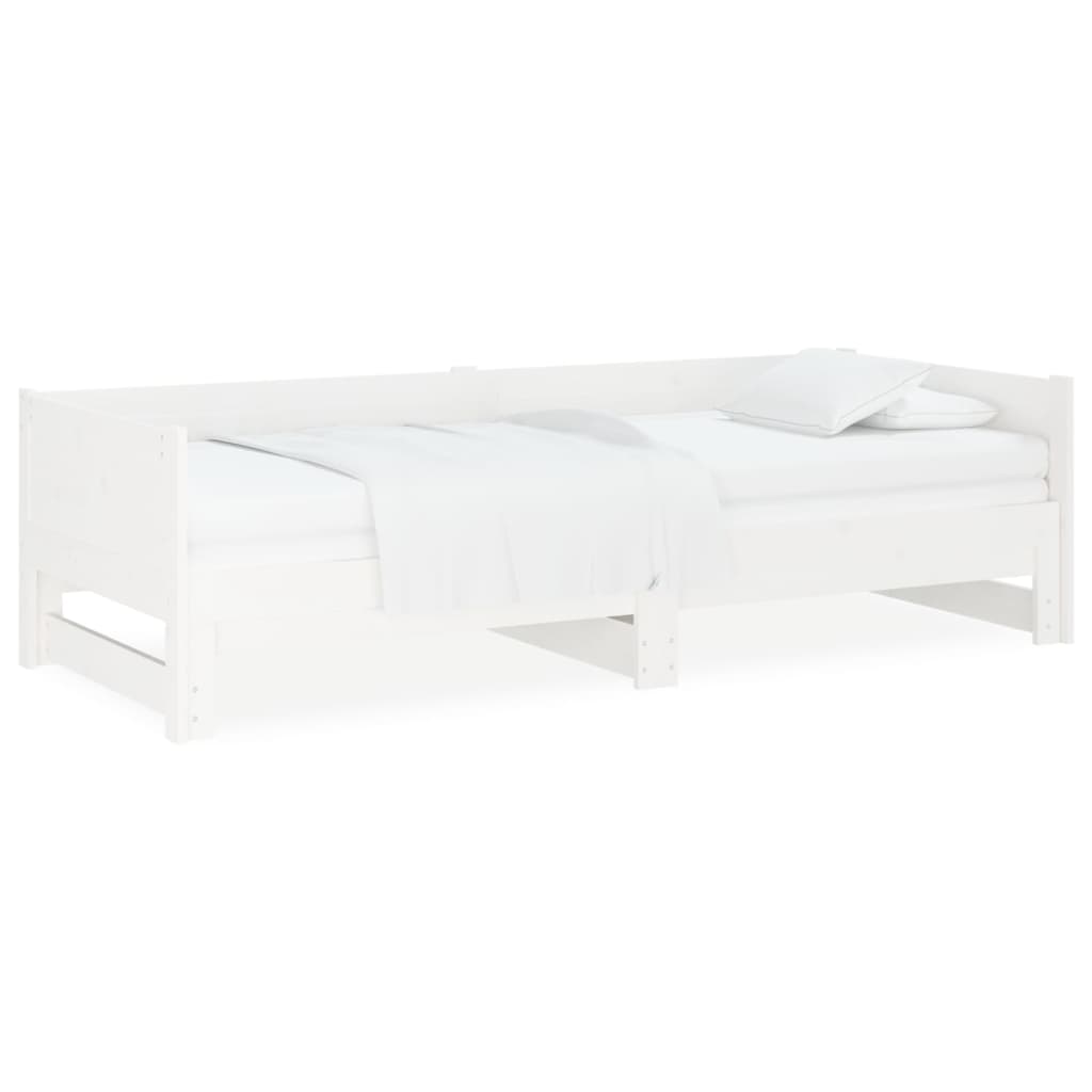 Pull-out Day Bed without Mattress White 2x(90x190) cm