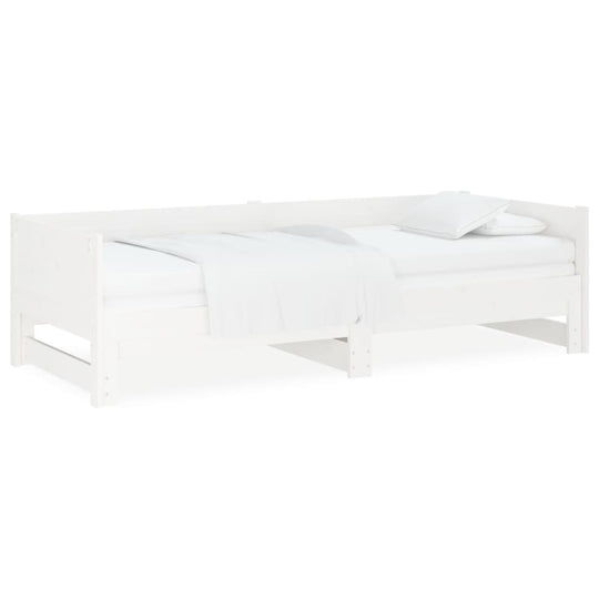 Pull-out Day Bed without Mattress White 2x(90x190) cm