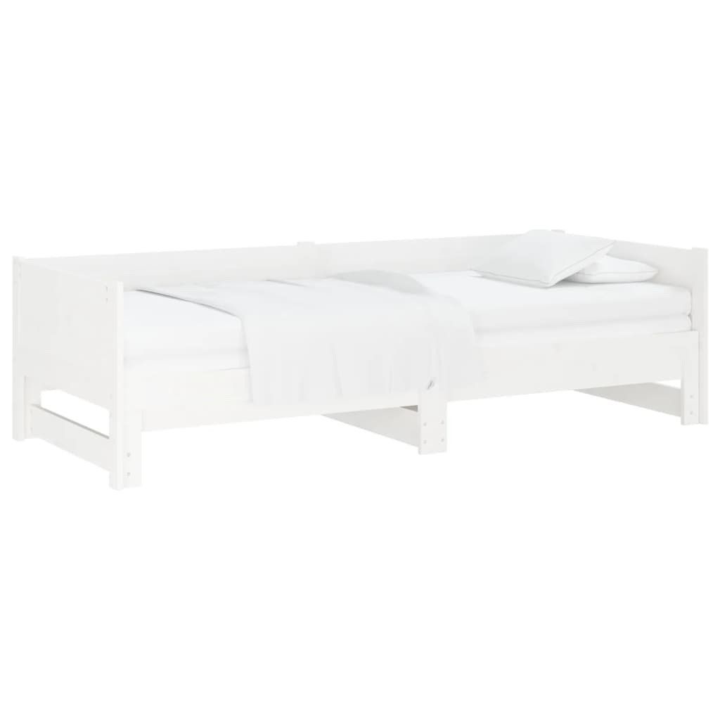 Pull-out Day Bed without Mattress White 2x(90x190) cm