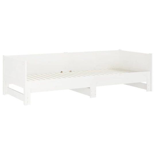 Pull-out Day Bed without Mattress White 2x(90x190) cm