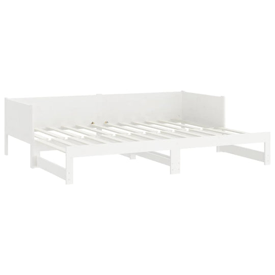 Pull-out Day Bed without Mattress White 2x(90x190) cm