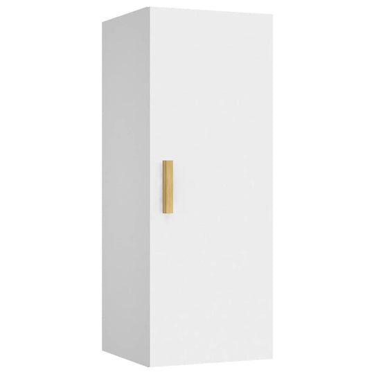 Wall Cabinet White 34.5x34x90 cm Engineered Wood