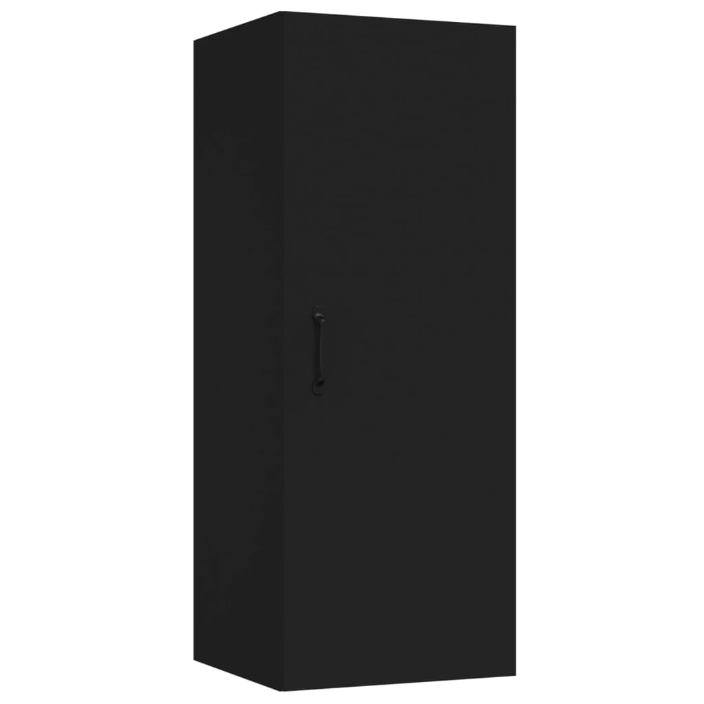 Hanging Wall Cabinet Black 34.5x34x90 cm Engineered Wood