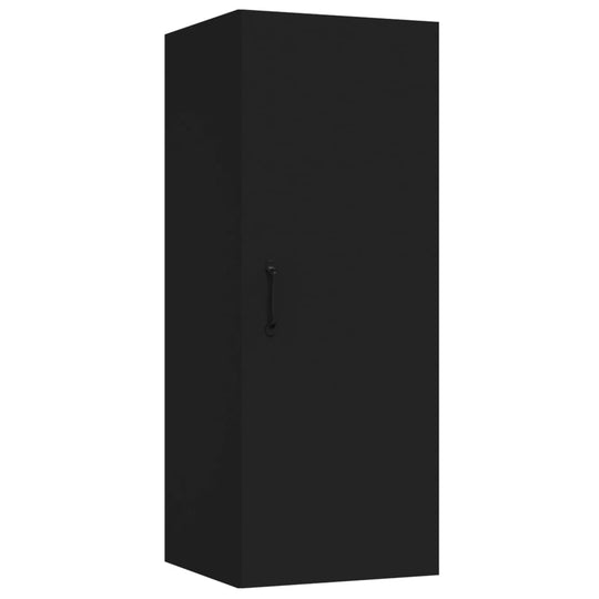 Hanging Wall Cabinet Black 34.5x34x90 cm Engineered Wood