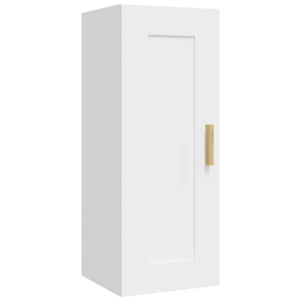 Wall Cabinet White 35x34x90 cm Engineered Wood