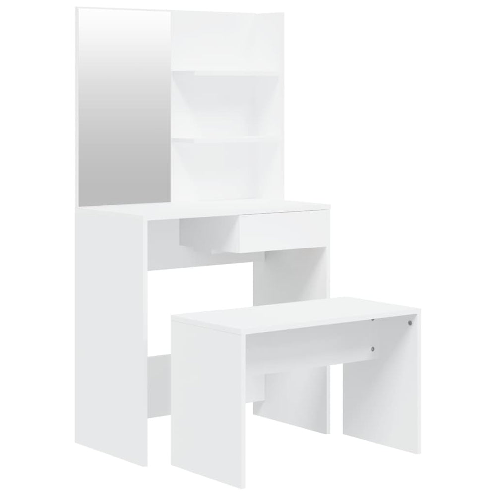 Dressing Table Set White 74.5x40x141 cm