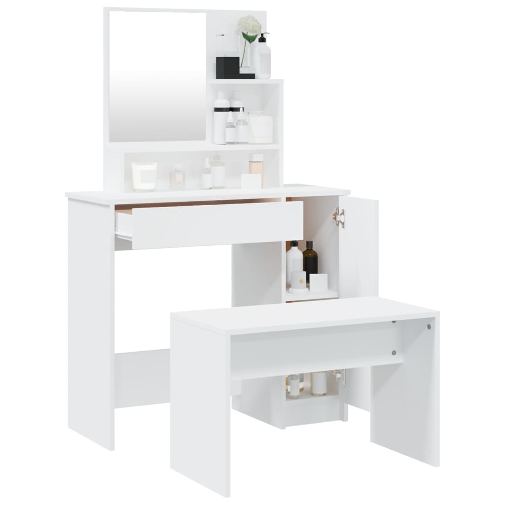 Dressing Table Set White 86.5x35x136 cm