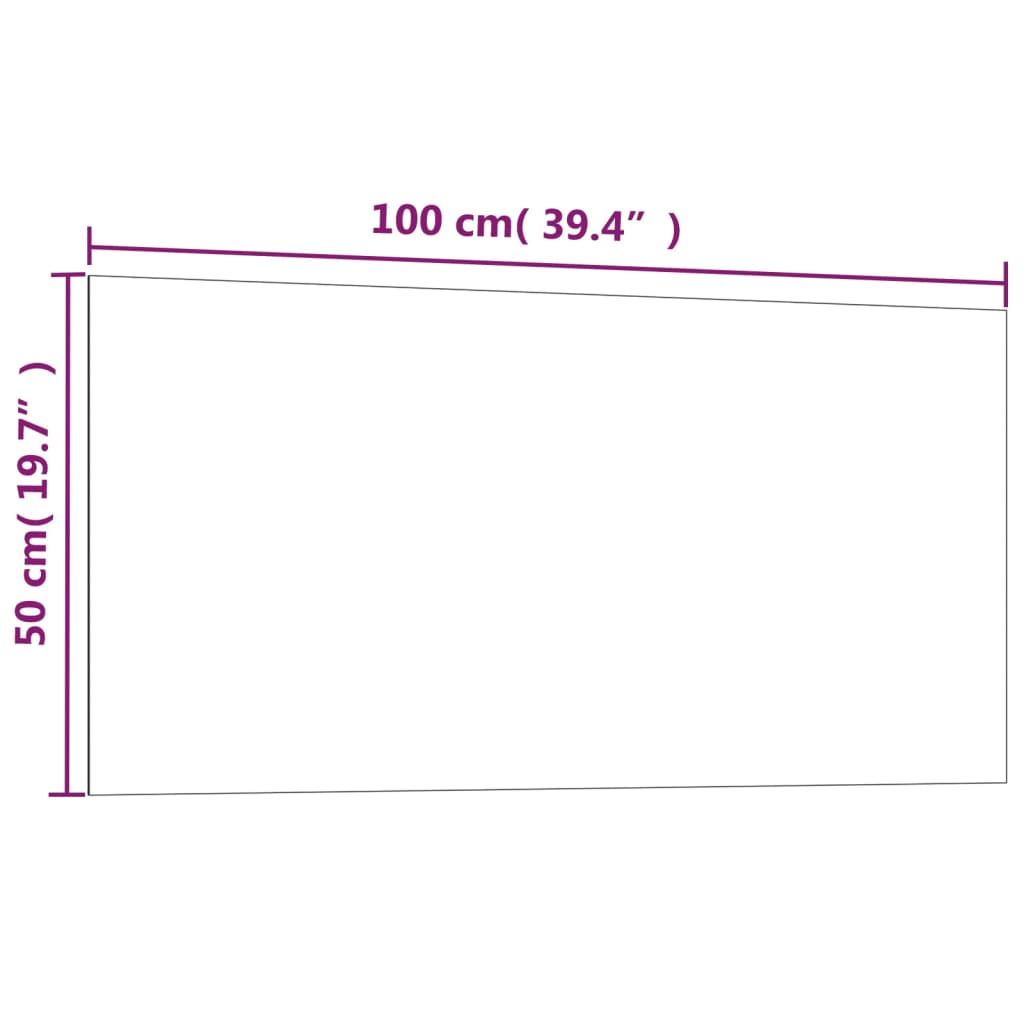 Wall-mounted magnetic whiteboard 100x50 cm tempered glass, ideal for affordable DIY projects, sleek luxe design, quality finish.