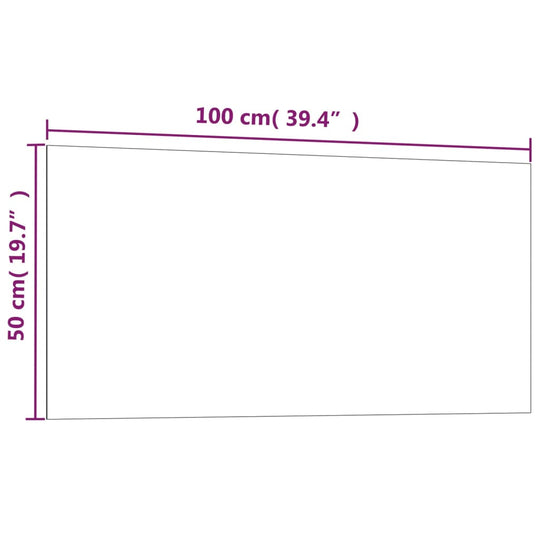 Wall-mounted magnetic whiteboard 100x50 cm tempered glass, ideal for affordable DIY projects, sleek luxe design, quality finish.