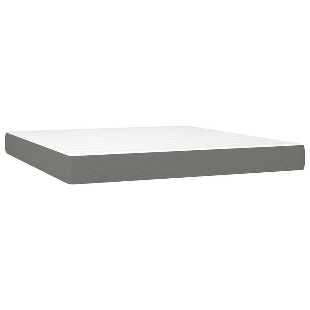 Pocket Spring Bed Mattress Dark Grey 152x203x20 cm Queen Fabric