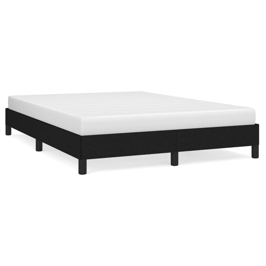 Bed Frame without Mattress Black 137x187 cm Double Fabric